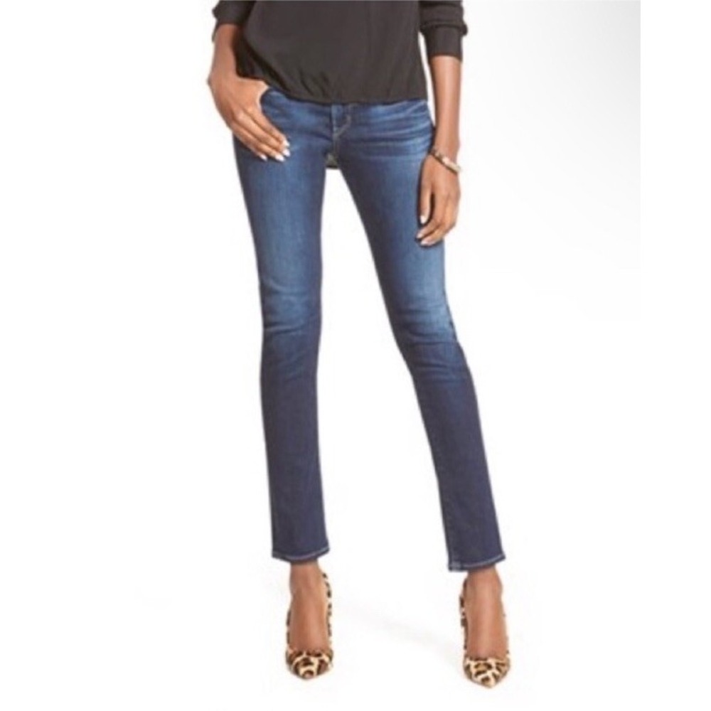Citizens of Humanity Arielle Midrise Skinny Jeans Womens 26 Blue Distressed
